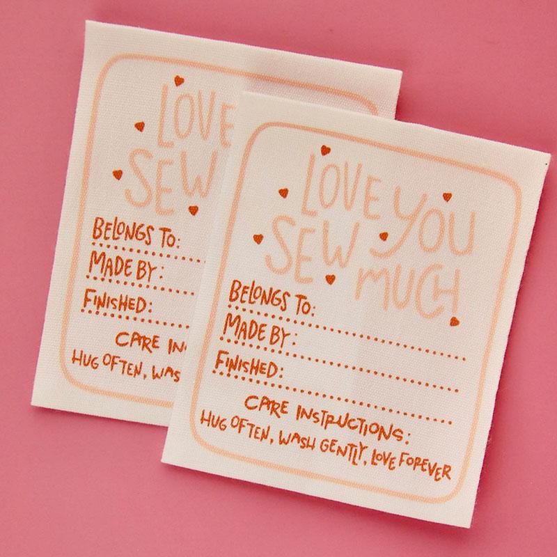 Love You Sew Much Quilt Labels- 2pk