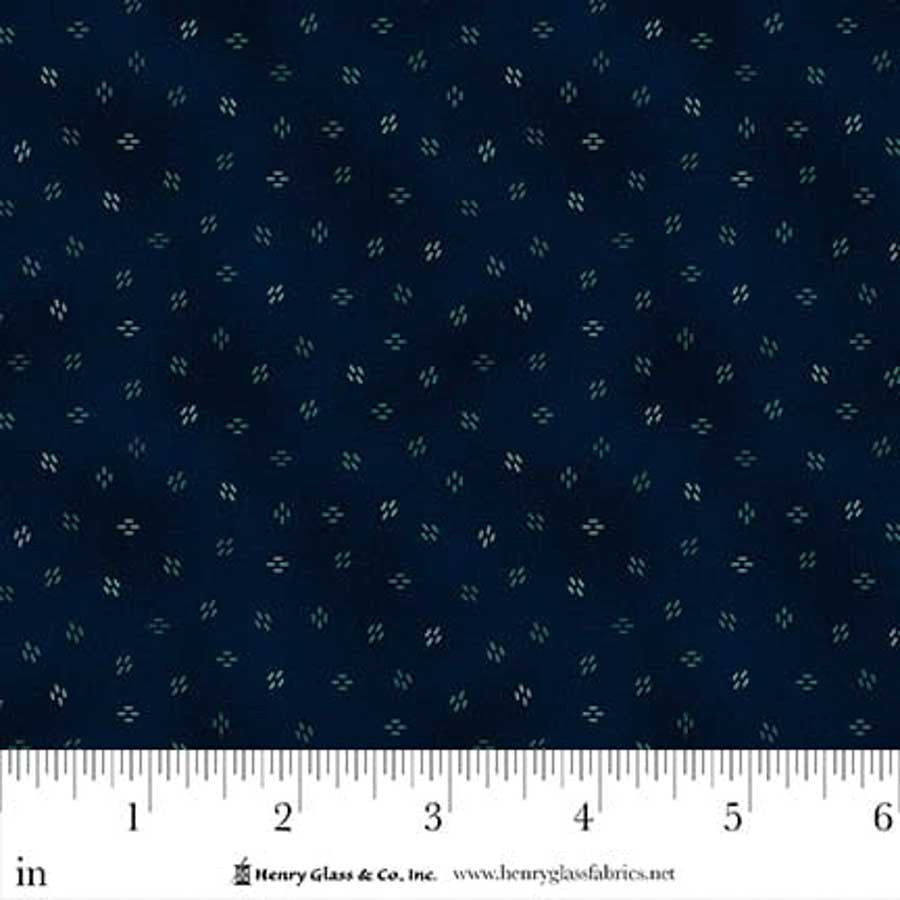 Flower Pot- Navy Chicken Scratches: Sold by the 1/2 yard