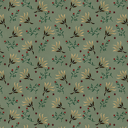 Scrap Basket Favorites- Aqua Tossed Clover: Sold by the 1/2 yard