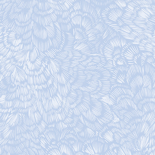 Circle of Butterflies- Light Lapis Fresca Tonal Pearl: Sold By The 1/2 Yard