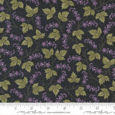 Iris & ivy- Ebony Ivy Covered Floral: Sold by the 1/2 yard