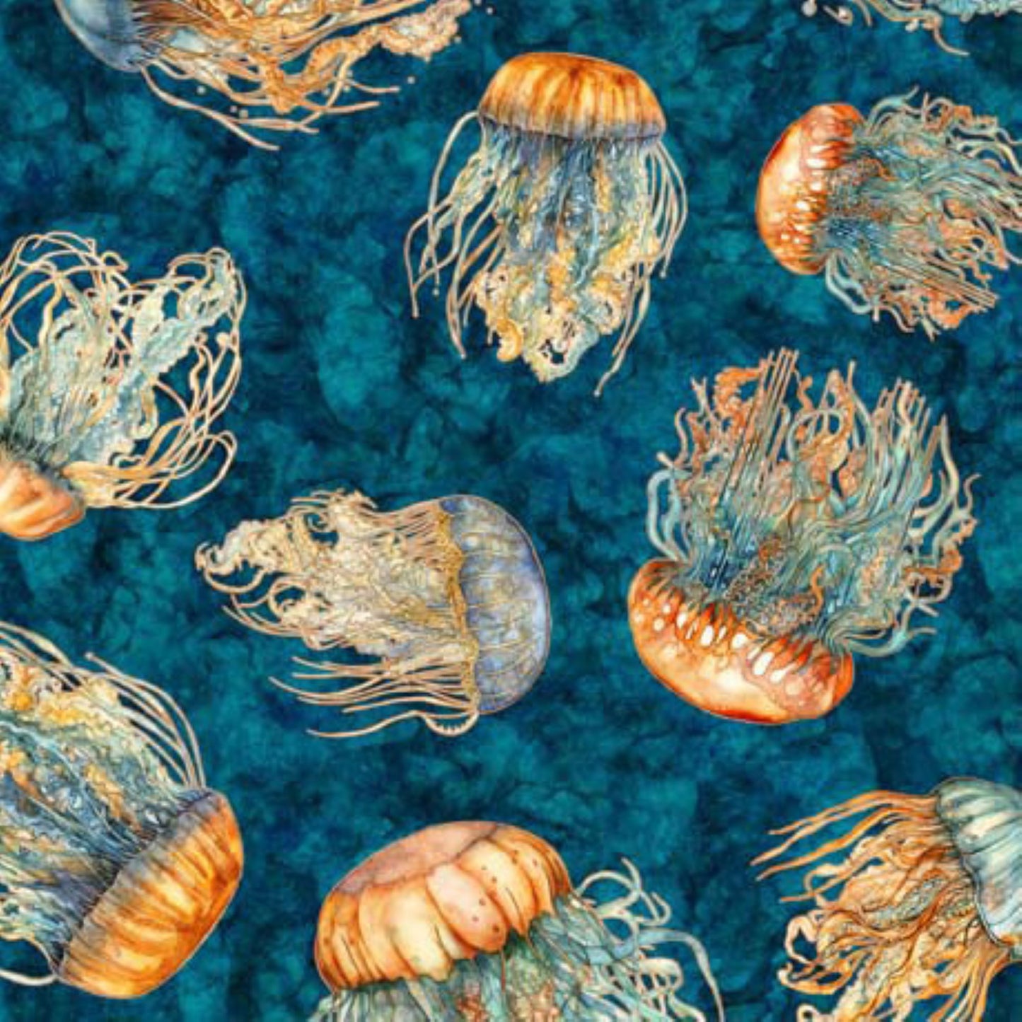 Atlantis- Lagoon Jellyfish: Sold by the 1\2 yard