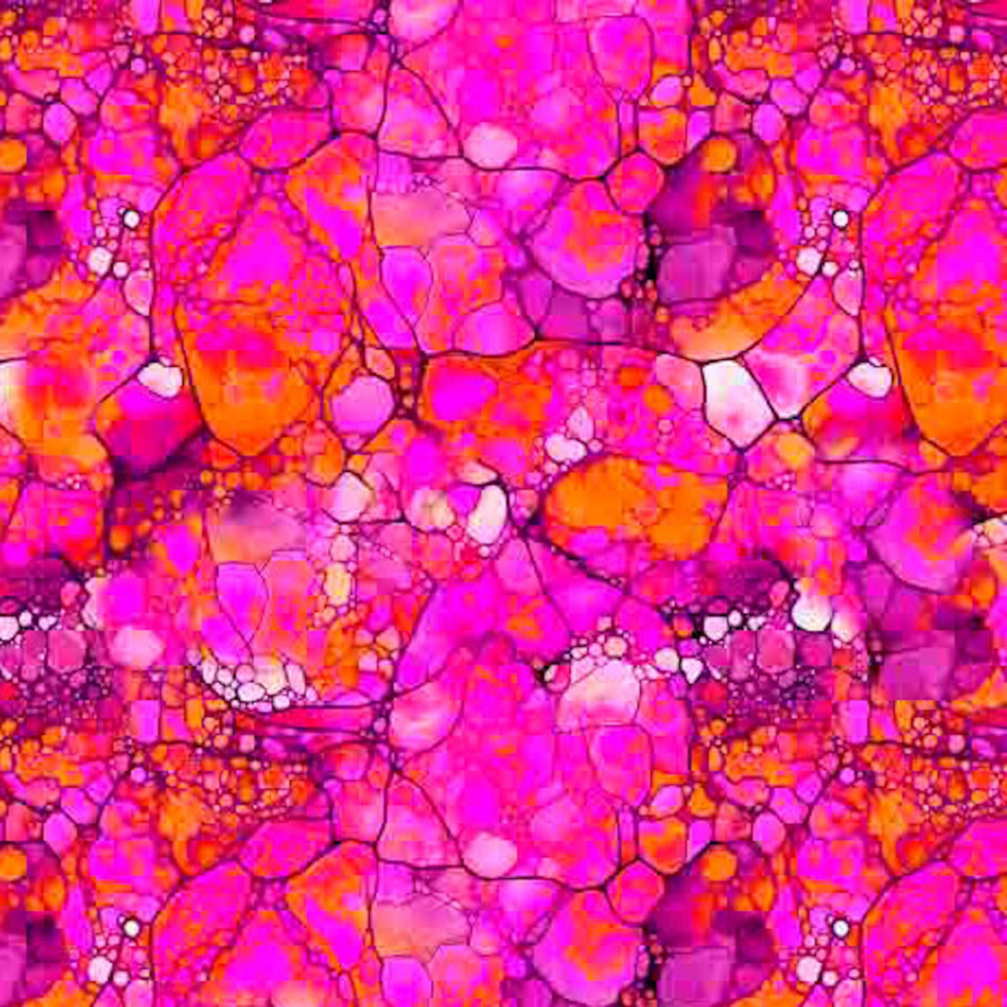 Night Flight- Pink Mosaic: Sold by the 1/2 yard