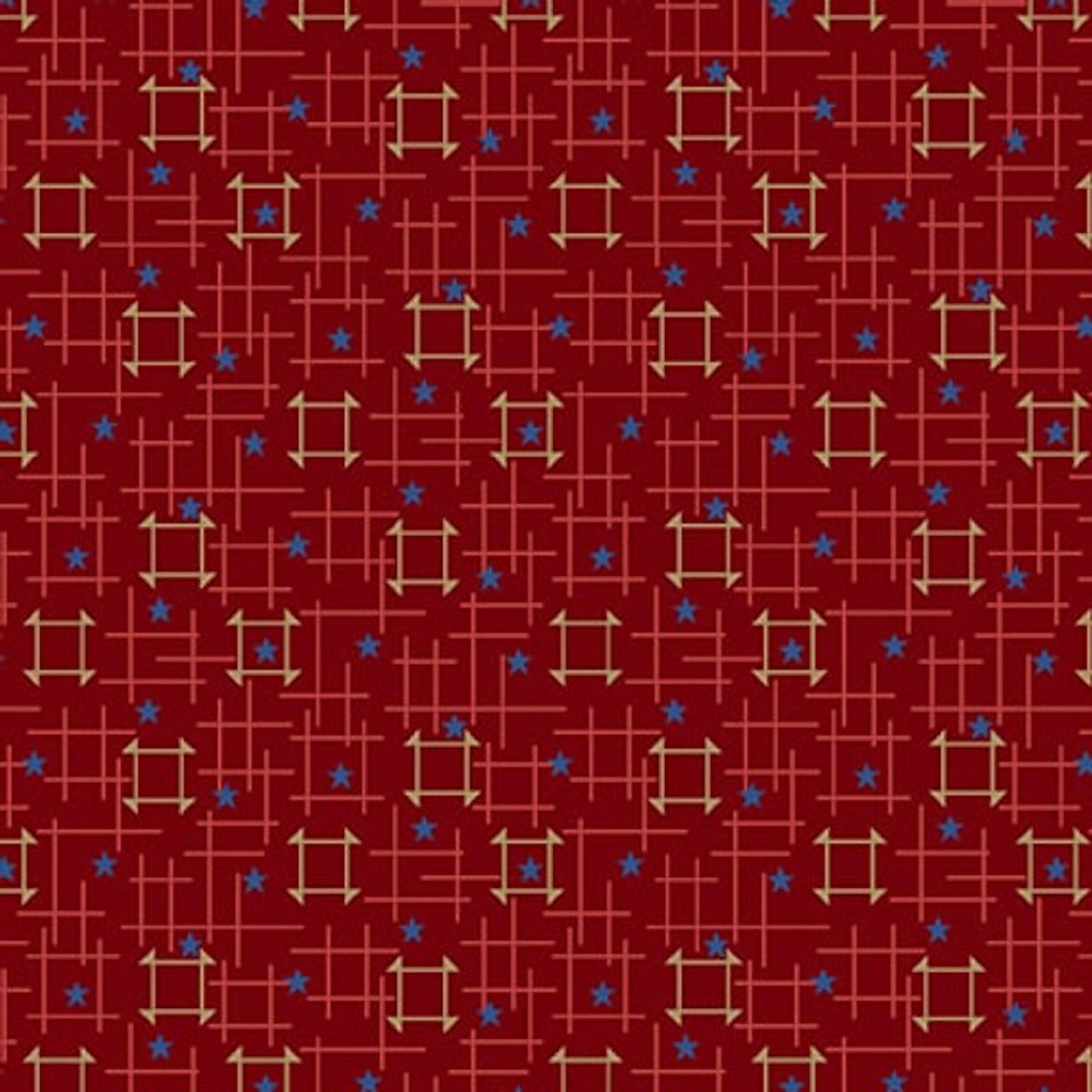 Friday Harbor- Red Churndash: Sold by the 1/2 Yard