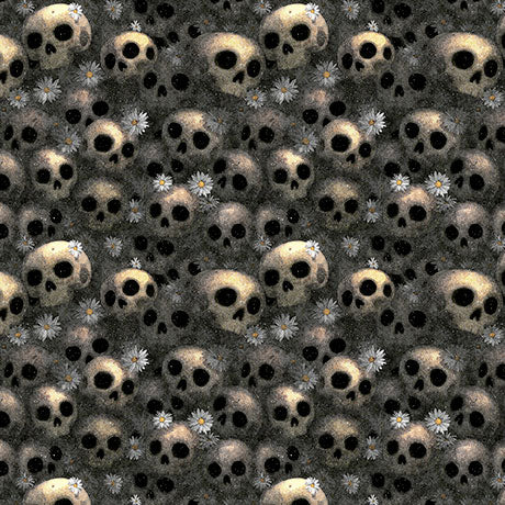 Witchypoo- Smoke Skulls: Sold by the 1/2 yard