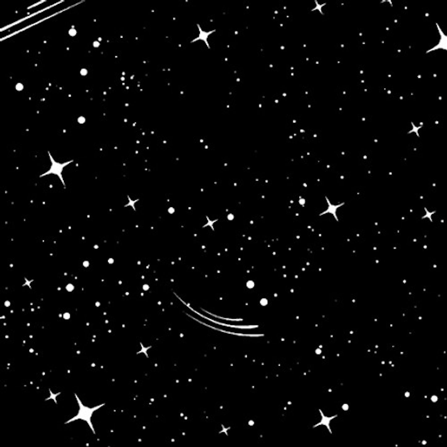 Let's Glow Crazy- Black Night Sky: Sold by the 1/2 yard