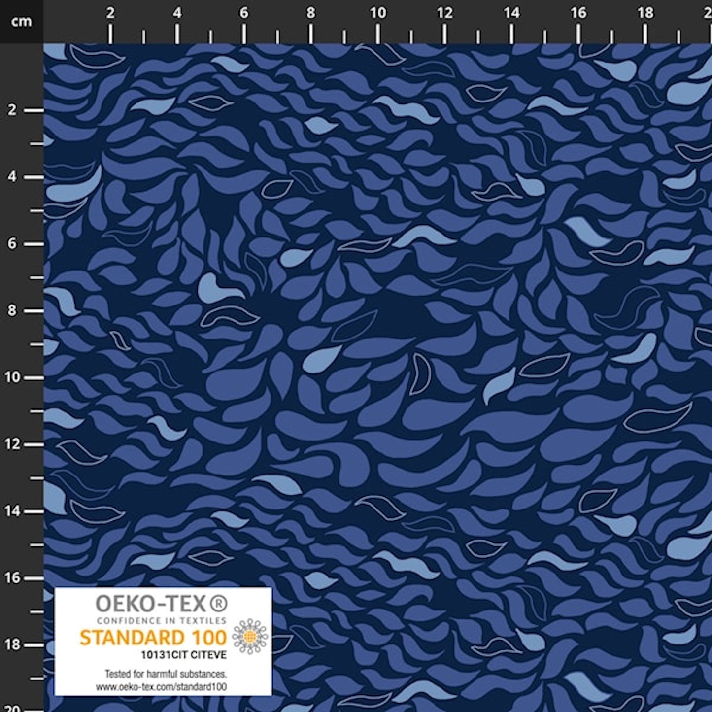 Saltwater Waves- Dark Blue Waves: Sold by the 1/2 yard