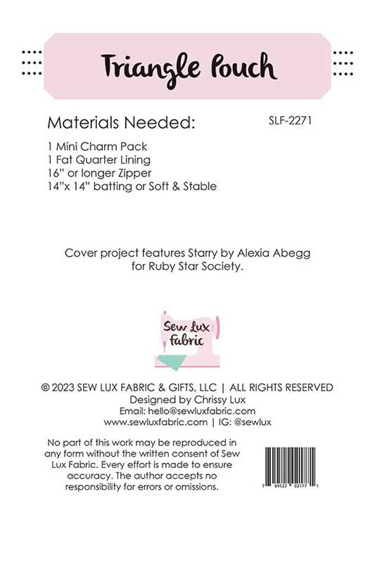 Triangle Pouch Pattern