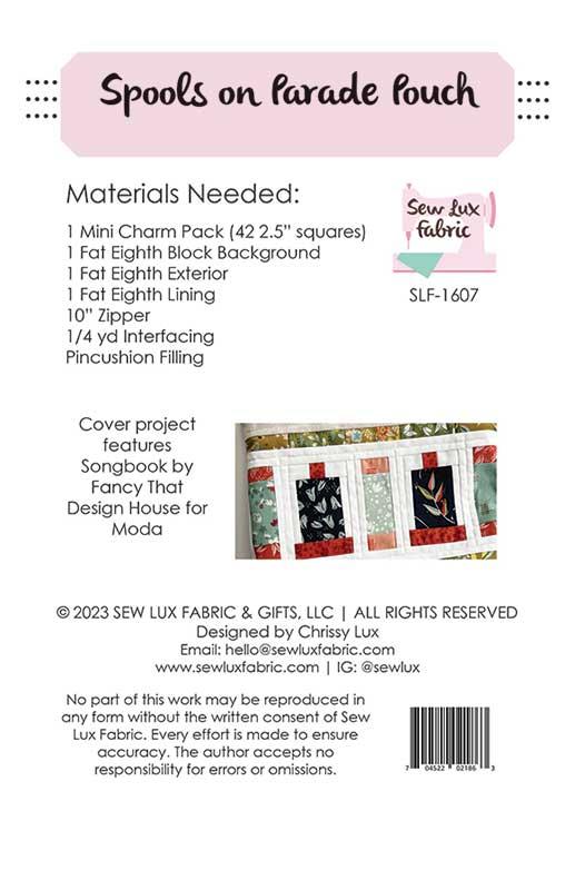 Spools on Parade Pouch Pattern