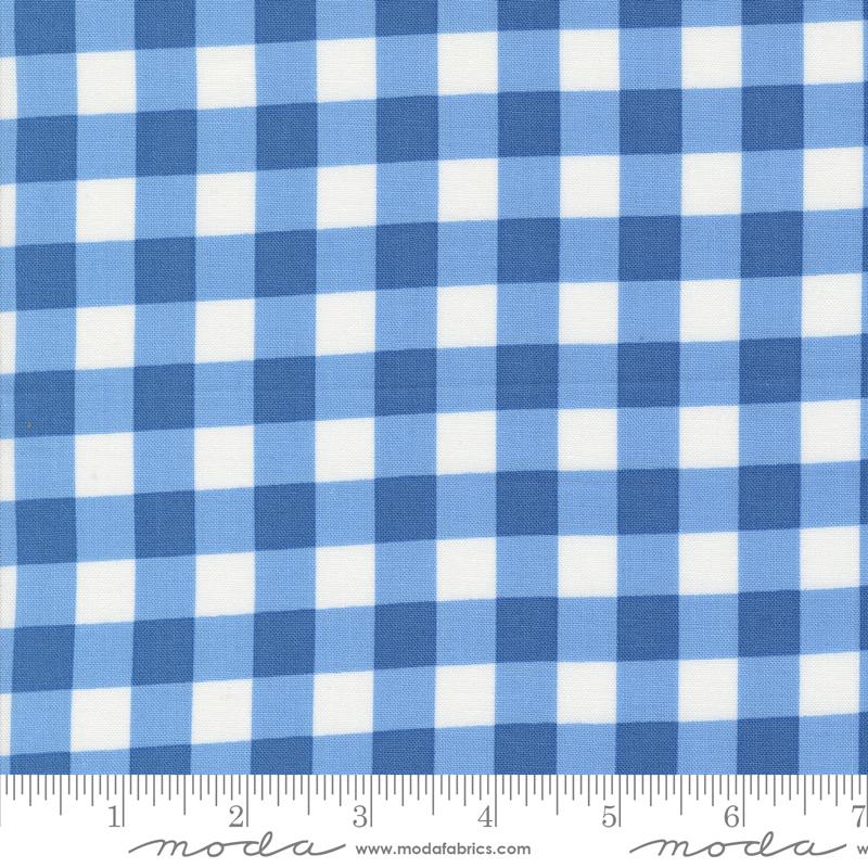 Coriander Colors- Blue Check: Sold by the 1/2 yard