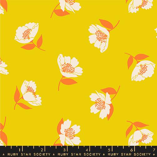 Juicy- Golden Hour Fluttering Florals: Sold by the 1/2 yard