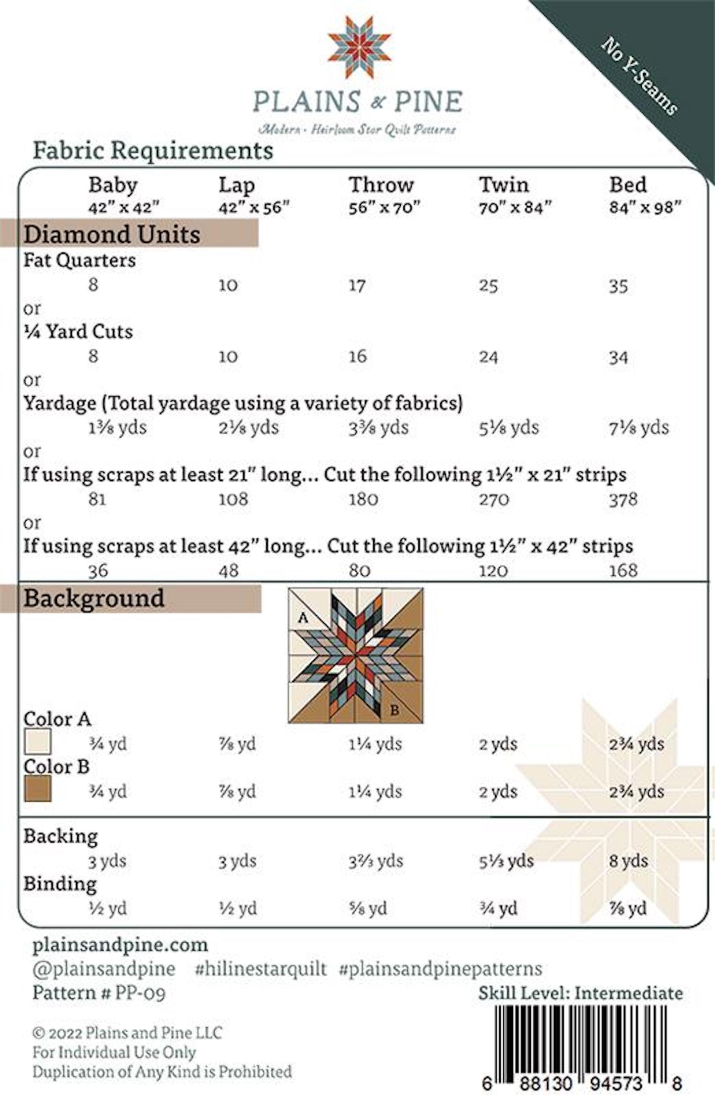 Hi-Line Stars Quilt Pattern