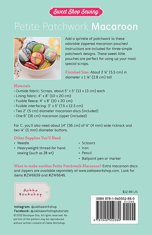 Petite Patchwork Macaroon Pouch Pattern