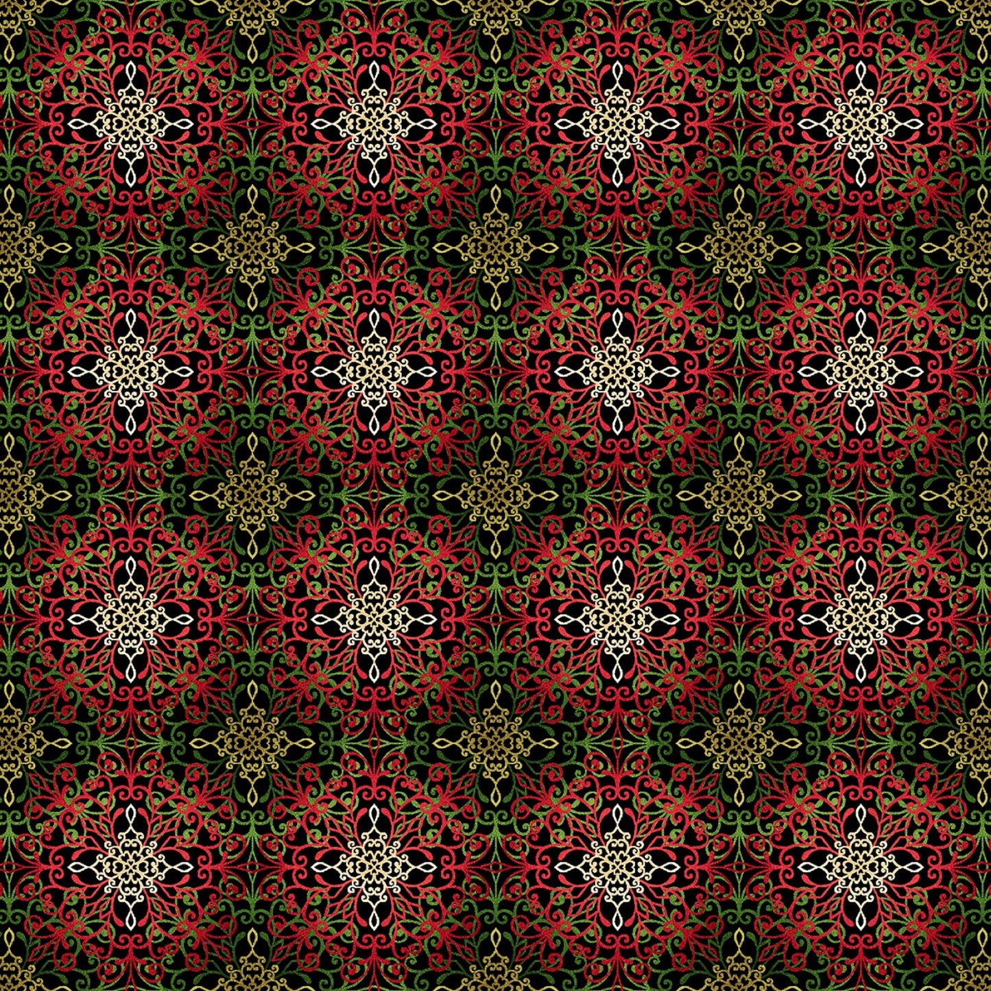 Holly Berry Park- Black Stitchery Medallion