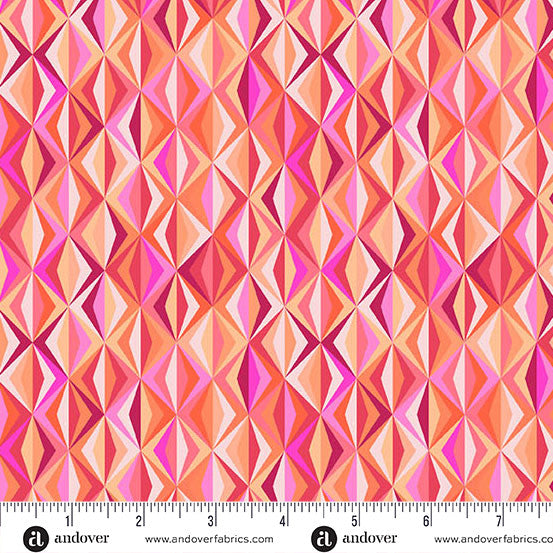 Perfect Day- Orange Prism: Sold by the 1/2 Yard