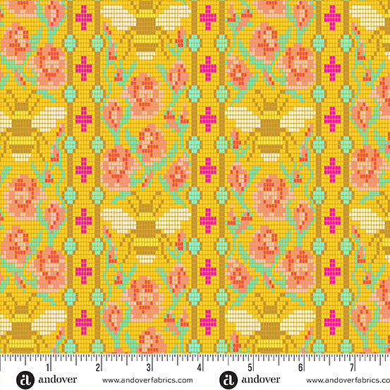 Jinny- Honey Beadwork: Sold by the 1/2 yard
