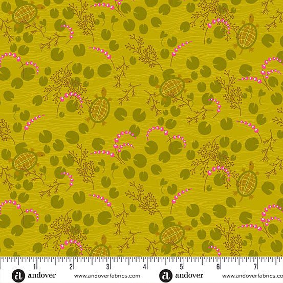 Camp Kitschy Lala- Lichen Canoe: Sold by the 1/2 yard