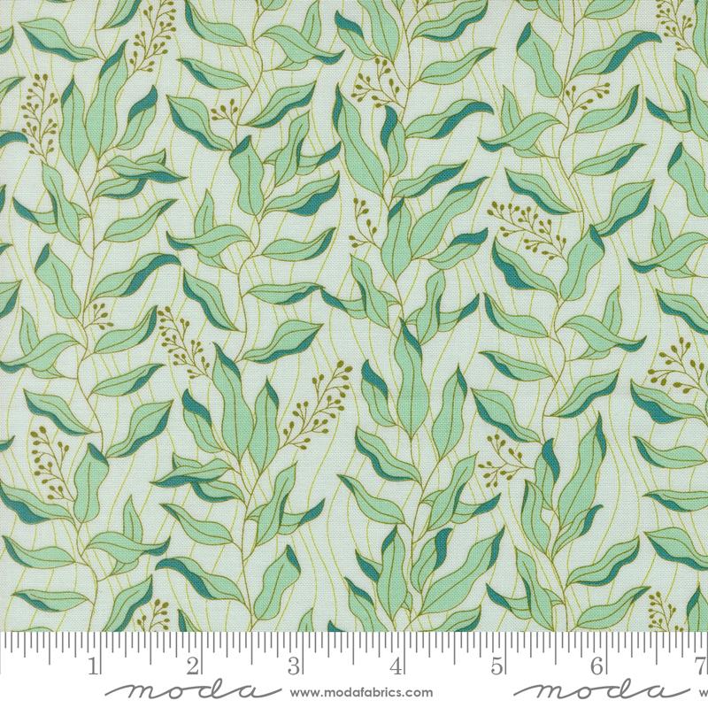 Legendary Love- Aqua Willow: Sold by the 1/2 yard