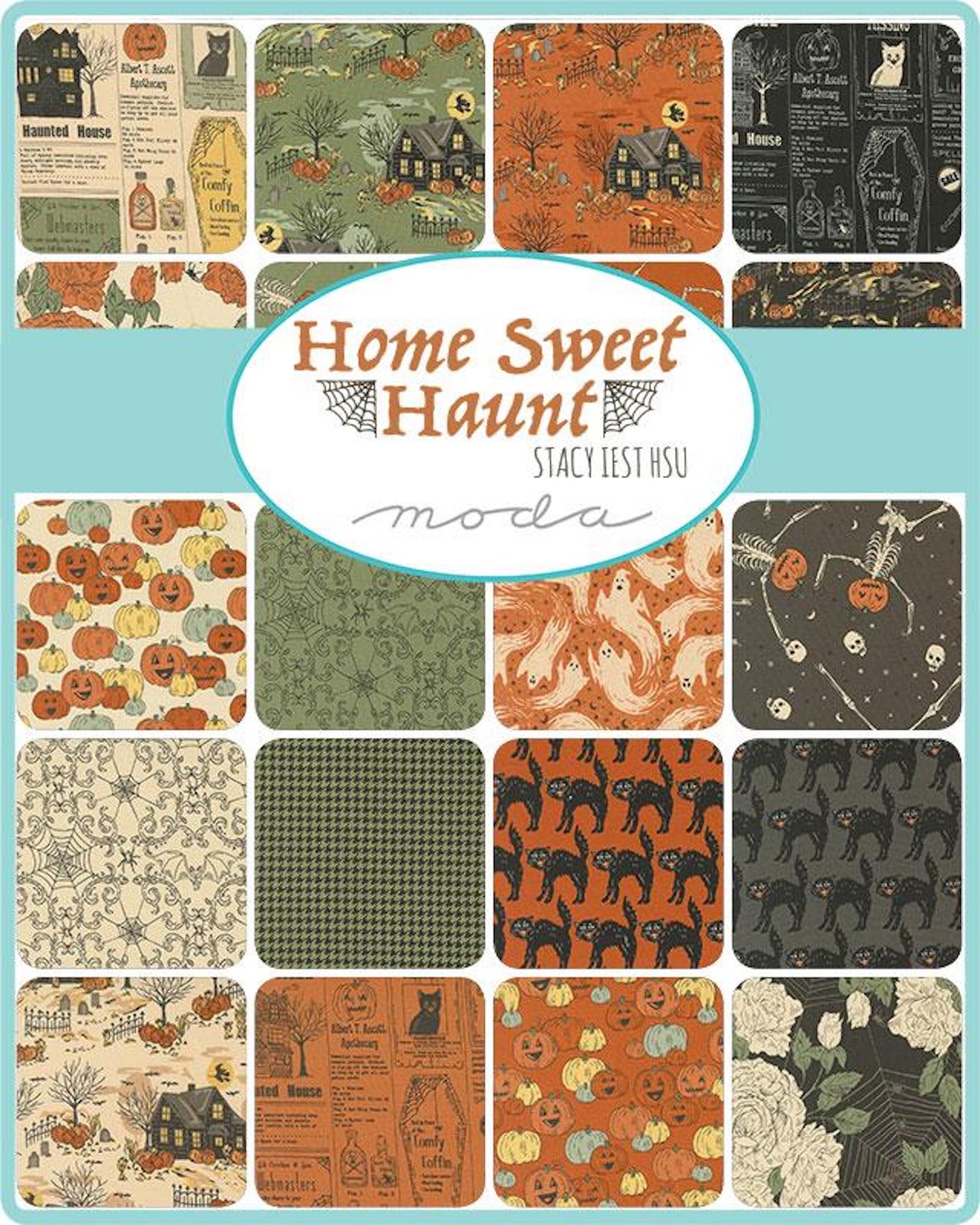Home Sweet Haunt Mini Charm Pack- 42 PCS- Moda