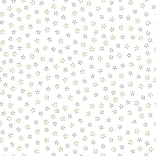 Moonlit Dreams- White Tossed Stars: Sold by the 1/2 yard