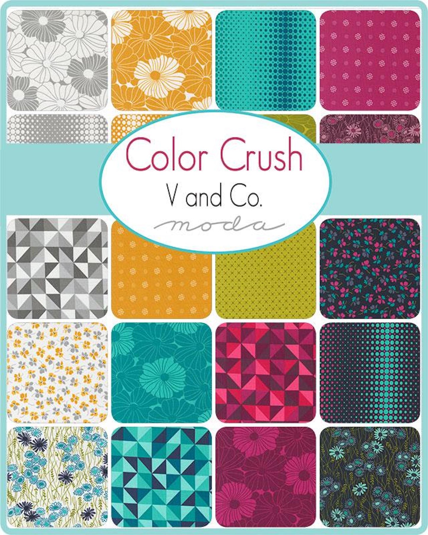 Color Crush Charm Pack- 42 PCS- Moda