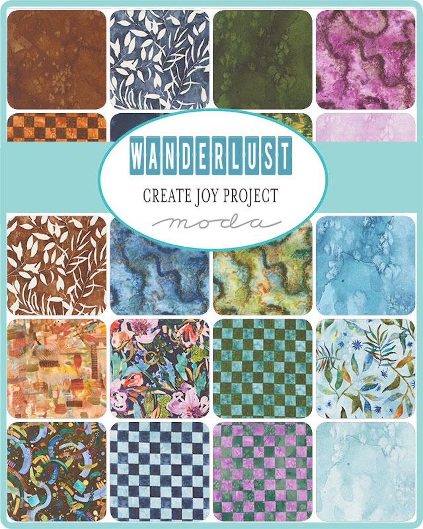 Wanderlust Mini Charm Pack- 42 PCS- Moda