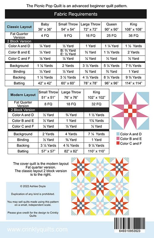 Picnic Pop Quilt Pattern