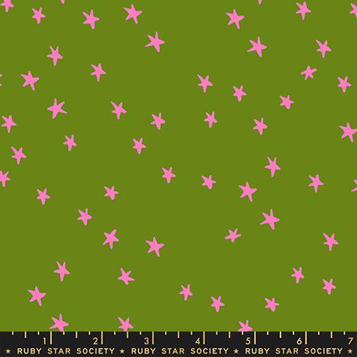 Starry- Sprout Stars: Sold by the 1/2 Yard