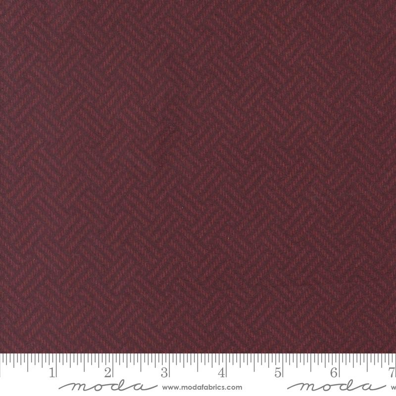 Prairie Gather Flannel- Merlot Basket Weave: Sold by the 1/2 Yard