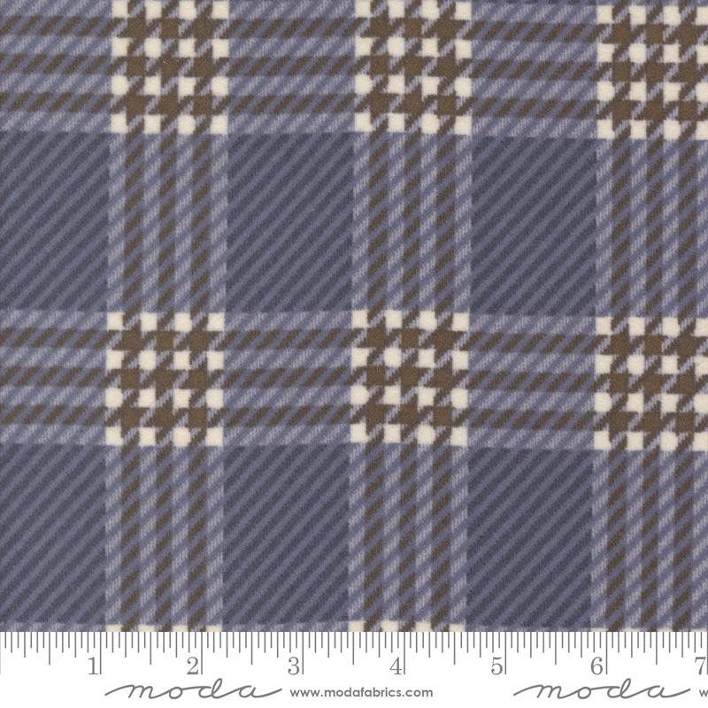 Prairie Gather Flannel- Indigo Window Pane Plaid: Sold by the 1/2 Yard