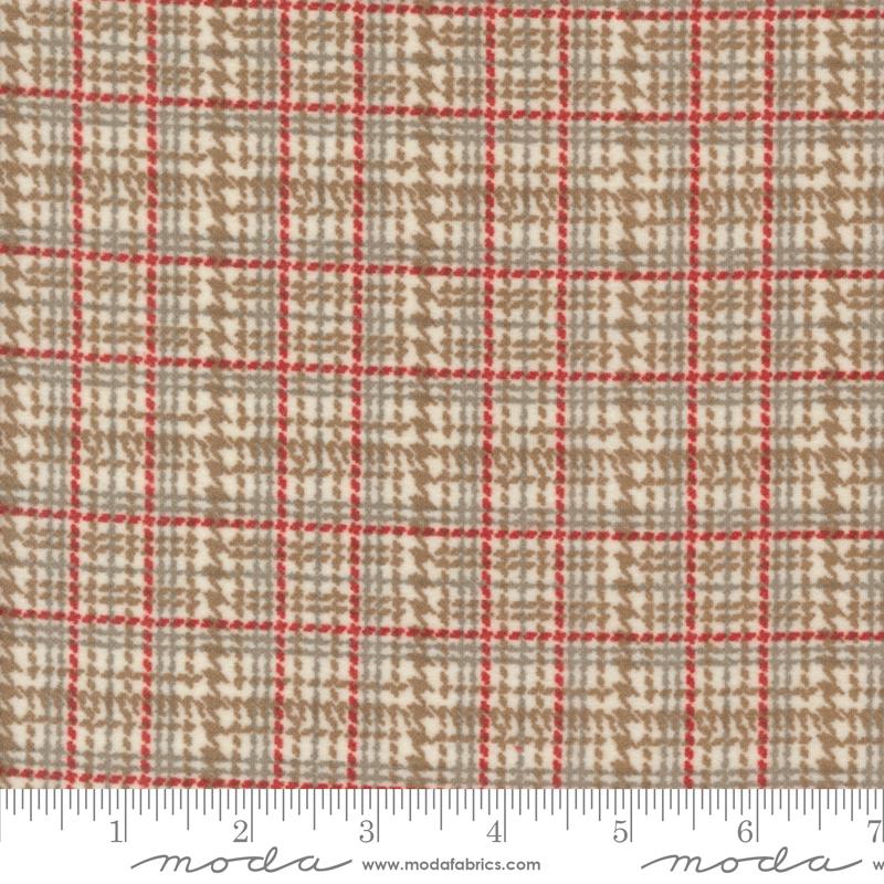 Prairie Gather Flannel- Porcelain Mini Plaid: Sold by the 1/2 Yard