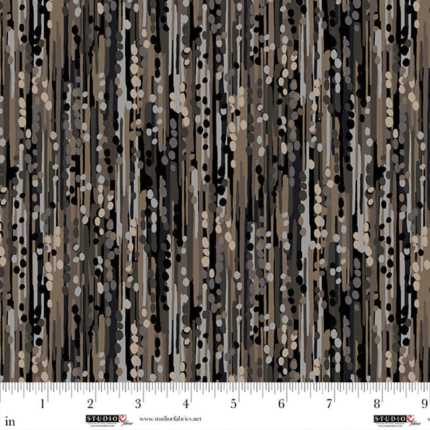 Field of Seams Bittersweet- Bittersweet Stripey Paint Dabs: Sold By The 1/2 Yard