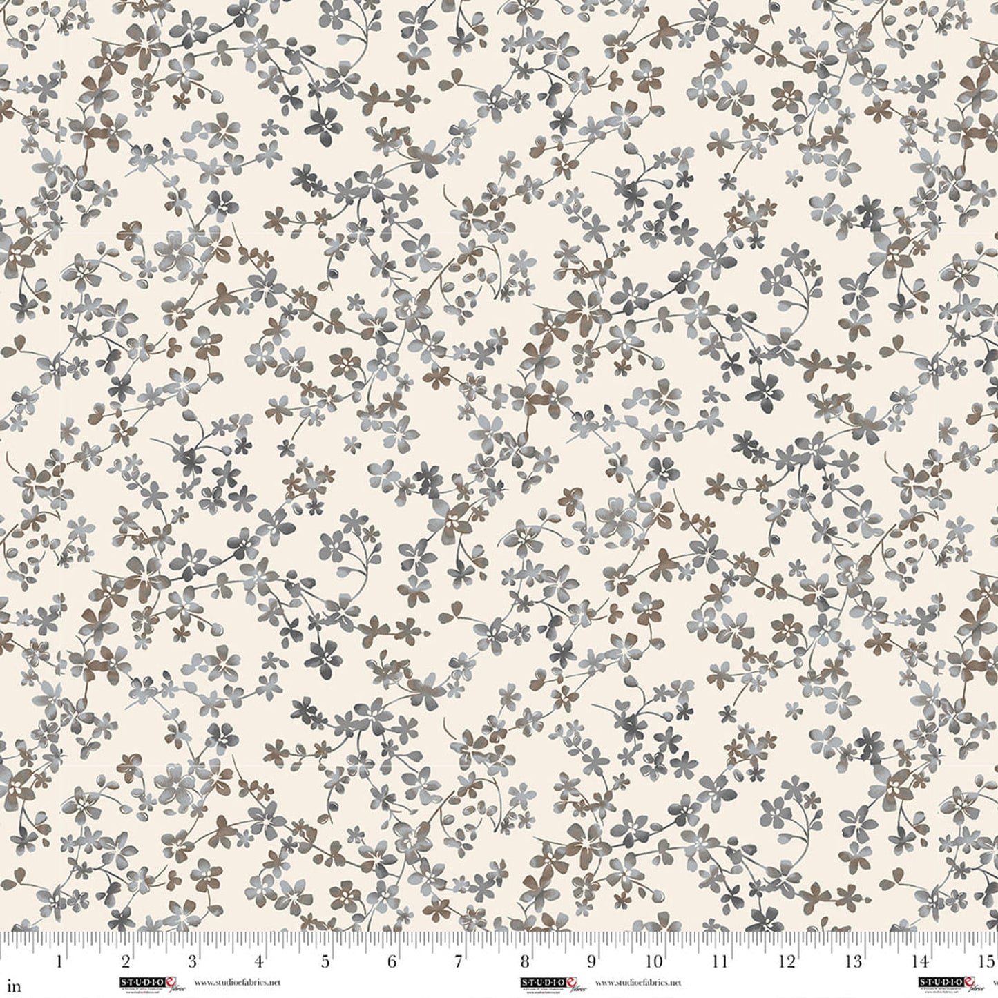 Field of Seams Bittersweet- Steamed Milk Vine: Sold By The 1/2 Yard