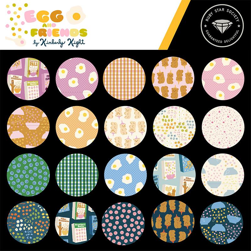 Egg and Friends- Fat Quarter Bundle: 26pc
