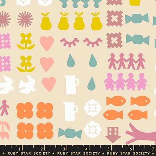 Paper Cuts 2- Parchment Together: Sold by the 1/2 yard