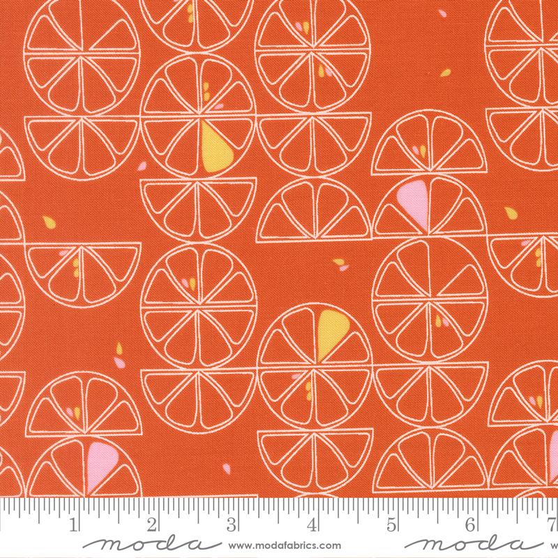 Balisong- Papaya Lemon Slice: Sold by the 1/2 yard