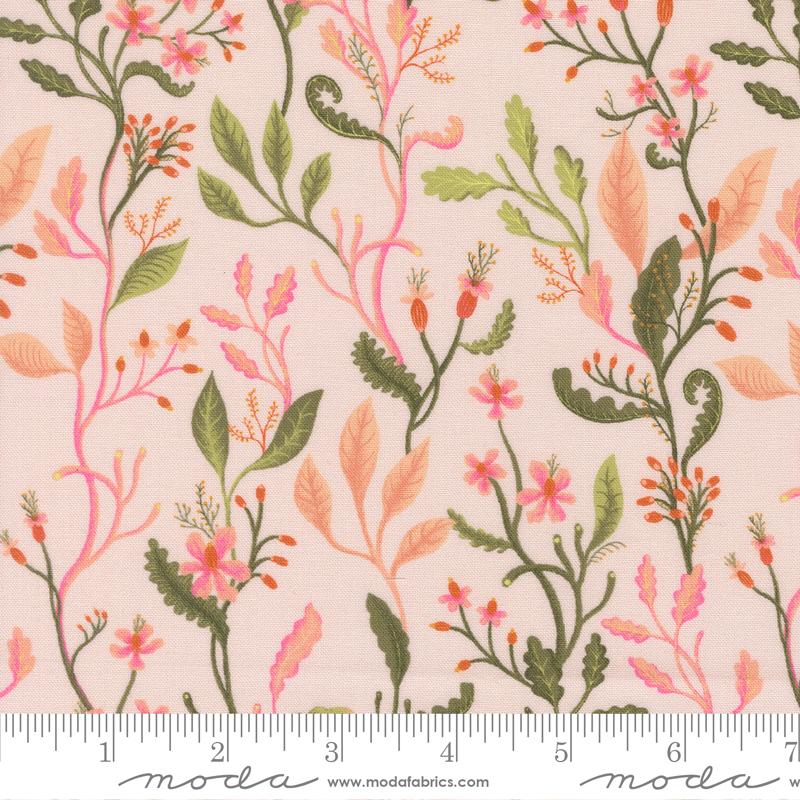 Floral Fondant- Blush Pastel Floral: Sold by the 1/2 yard