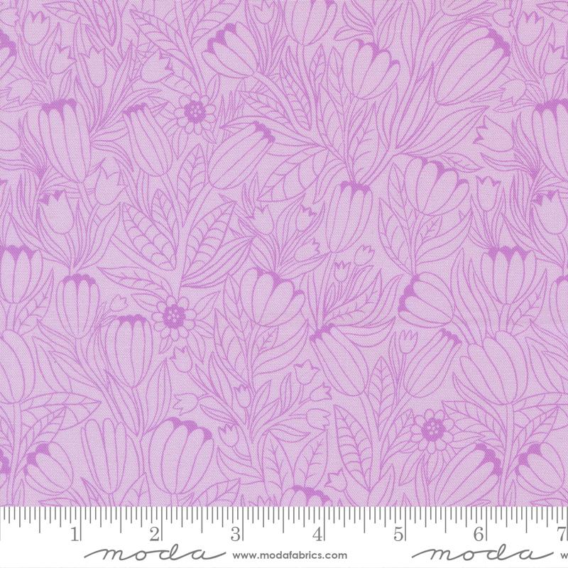 Floral Fondant- Lavender Tulip Lines: Sold by the 1/2 yard