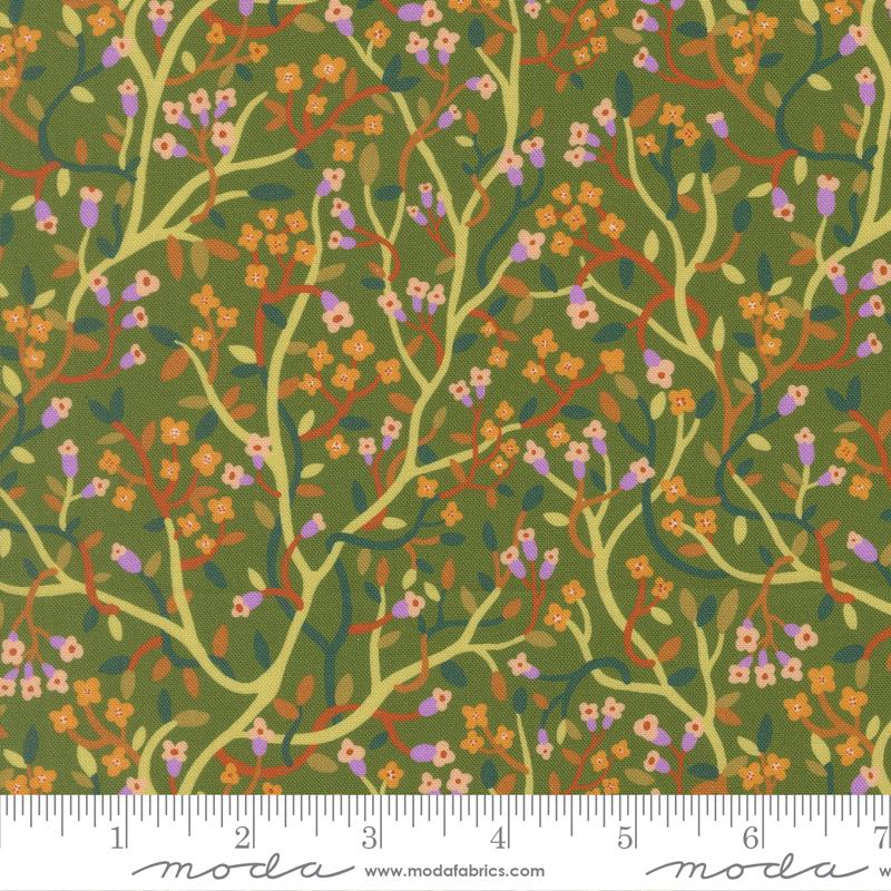 Floral Fondant- Leaf Pastel Jungle: Sold by the 1/2 yard