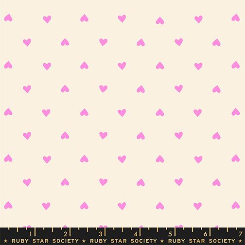 Trinketry- Neon Rose Hearts: Sold by the 1/2 Yard