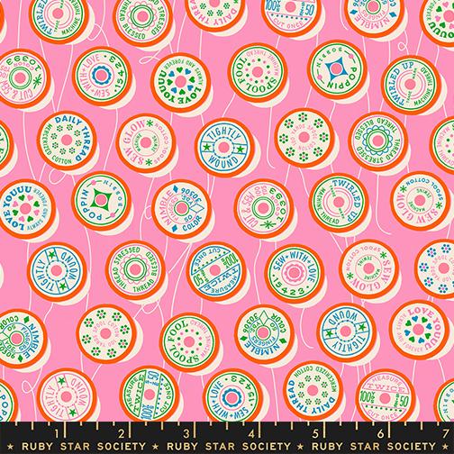 Trinketry- Flamingo Spools: Sold by the 1/2 Yard