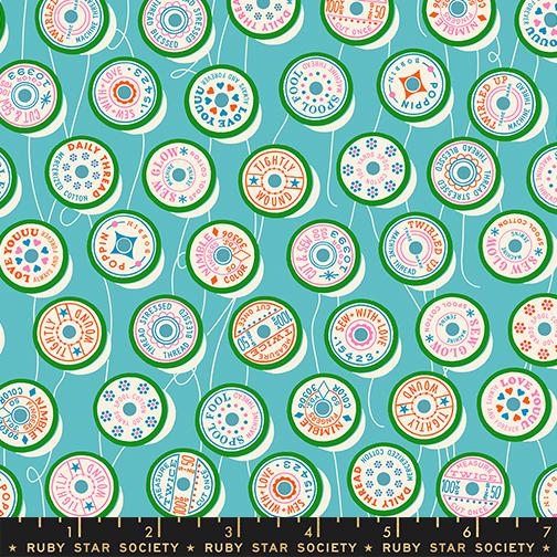 Trinketry- Turquoise Spools: Sold by the 1/2 Yard