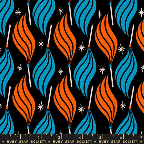Trinketry- Black Lit: Sold by the 1/2 Yard