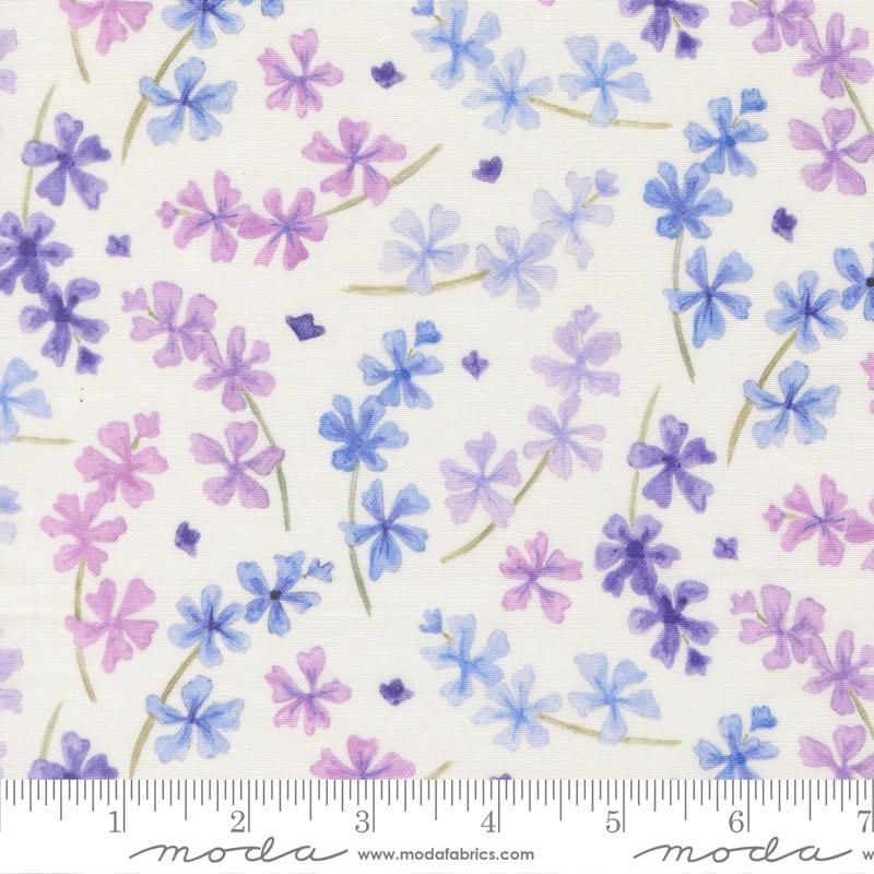 Delphinium- Snowdrop Lilac: Sold by the 1/2 yard