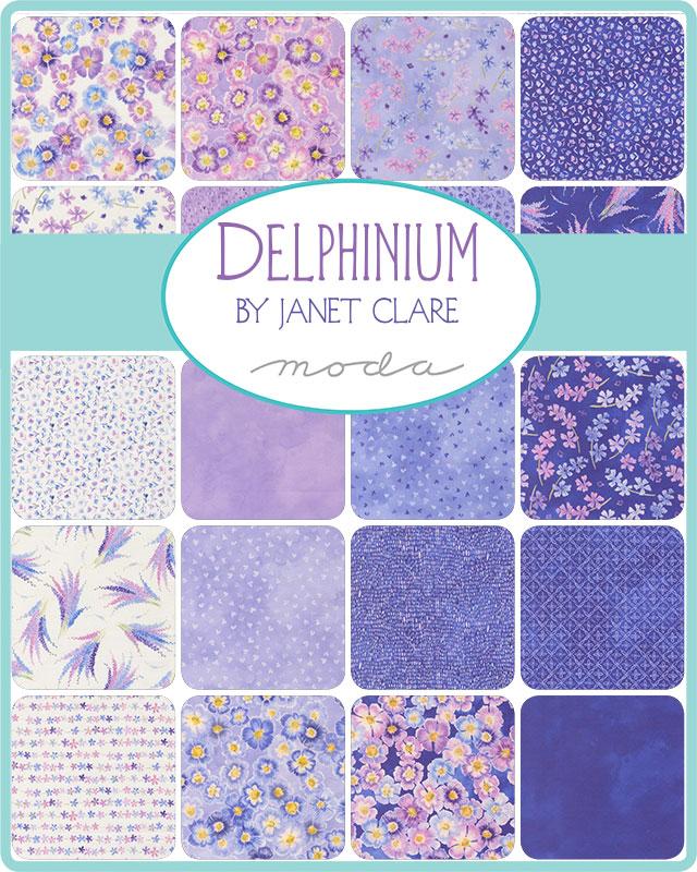 Delphinium Charm Pack- 42 PCS- Moda