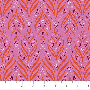 Camouflage- Lilac Tiger Fern: Sold By The 1/2 yard