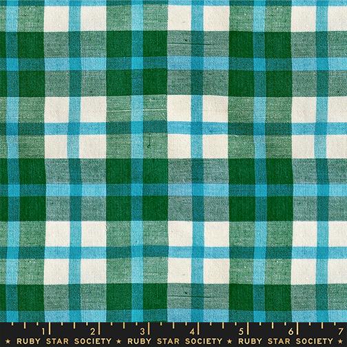 Warp & Weft Mystic Fable Wovens- Jade Juliet Plaid: Sold by the 1/2 yard