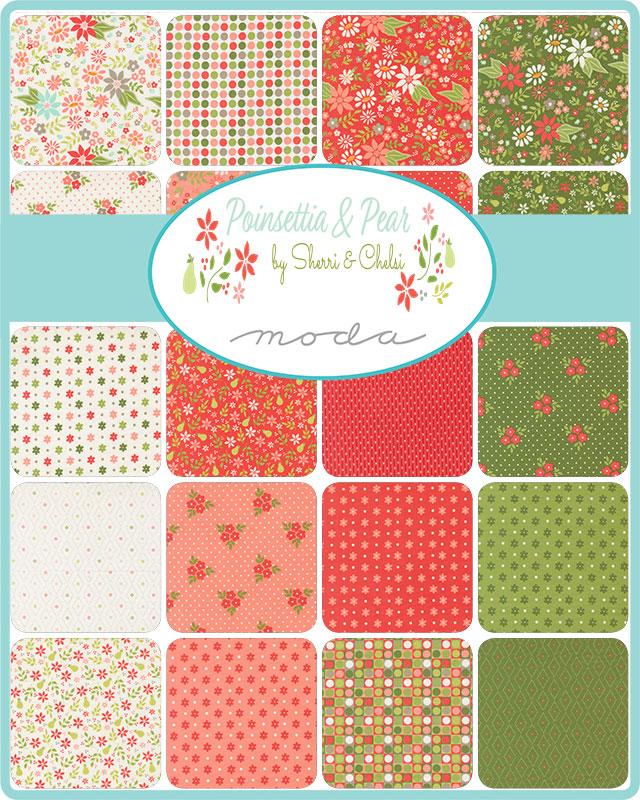 Poinsettia and Pear Mini Charm Pack- 42 PCS