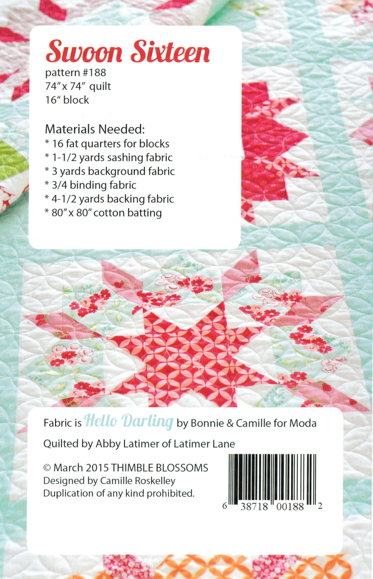 Swoon Sixteen Quilt Pattern