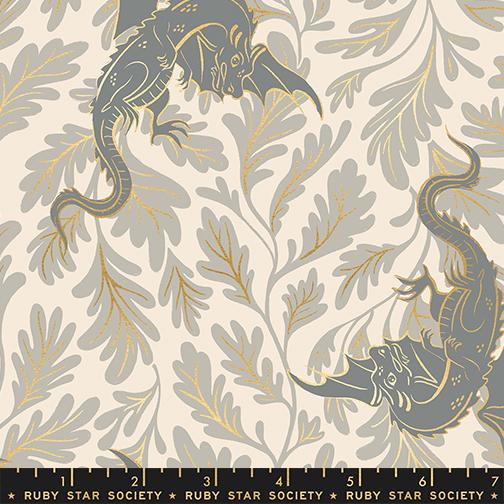 Fireglow- Oyster Metallic Dragon Lair: Sold by the 1/2 yard